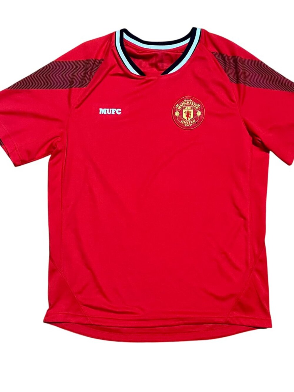 Manchester United MUFC Embroidered Crest Red Soccer Jersey, Men's Small